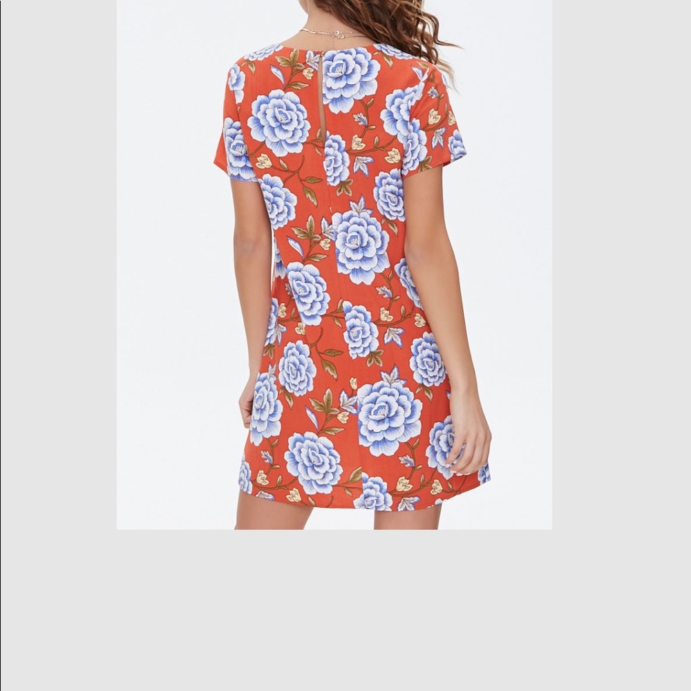 Forever 21 Floral Print Mini Shift Dress - Picture 3 of 4